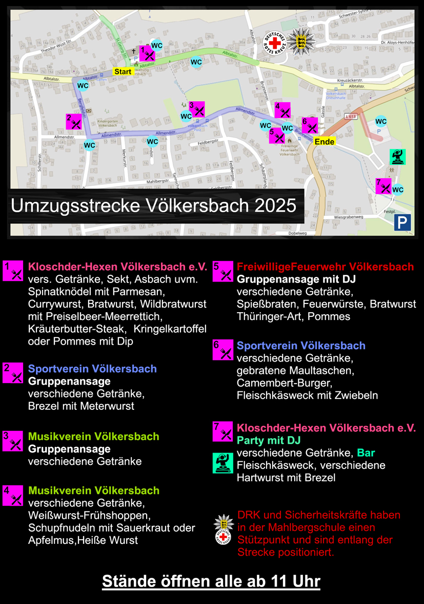2025 Umzugsstrecke