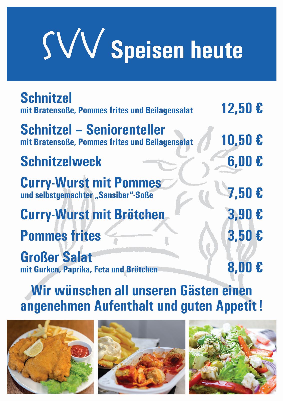 Speisenangebot Saisonabschluss 2023