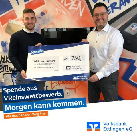 750,-€ für den SVV aus dem VReinswettbewerb
