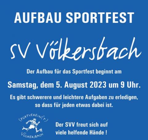 Sportfest 2023 - Aufbau