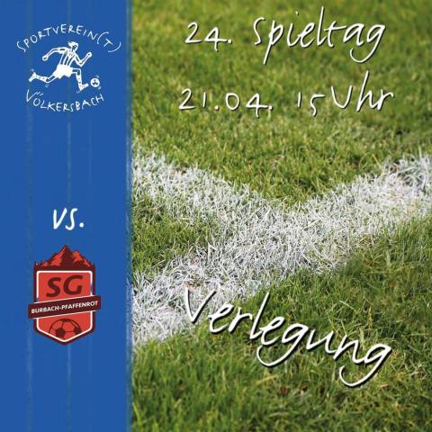24. Spieltag - Spielverlegung 1.Mannschaft